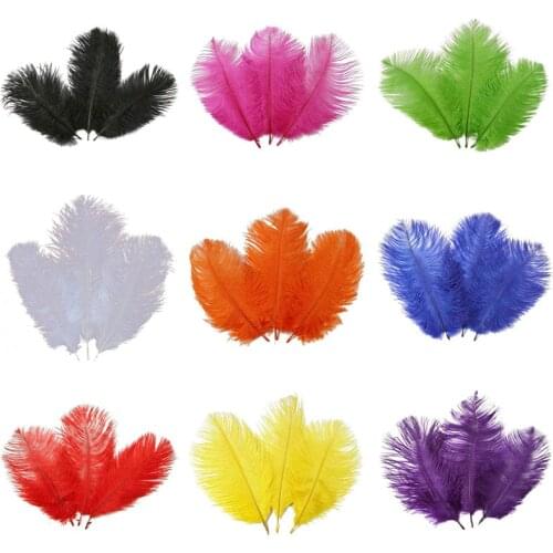 10 pieces/batch 25-30 cm 10-12 inches fluffy soft ostrich feathers for craft DIY ostrich feather wedding decoration party plumes