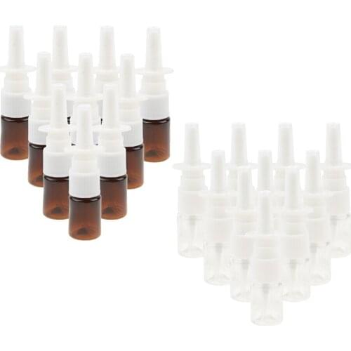 10 Pieces 5ml Mini Throat Nasal Spray Bottles Pumps Food Grade Plastic
