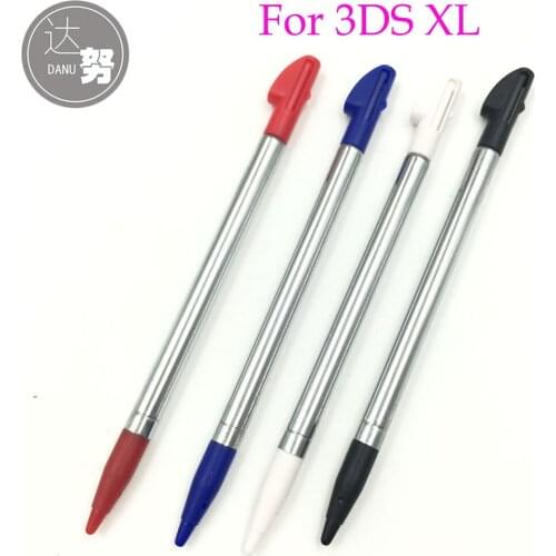 100PCS Replacement Black Metal Extendable Stylus For Nintendo 3DS XL LL Touch Pen Slot In