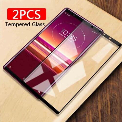 2pcs 9H tempered glass full screen protector on for Sony Xperia 5 protective film for Sony Xperia 8 1 II 10 Plus Xperia5 Xperia8