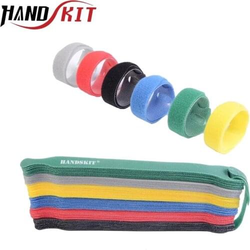 20*200mm 60 pcs T-type Velcro Cable Tie Wire Ctorage Cable Computer Data Cable Power Cable Tie Wire Adhesive Reusable