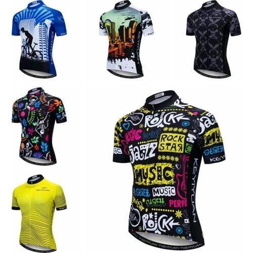 2021 Men’s Bike jerseys Summer Short Sleeve Cycling Jersey Clothing MTB breathable Riding Bike Shirt Clothes Wear Top Maillot