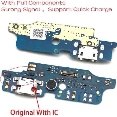 5pcs/lot USB Charging Dock Port Connector Flex Cable Board With Microphone Mic For Motorola Moto E6 E7 Plus