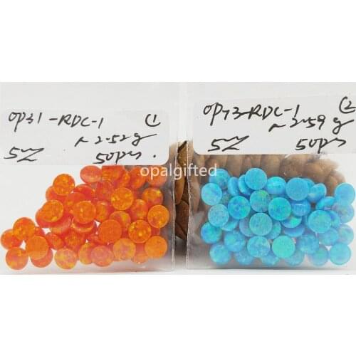 50pcs/lot)5mm Free Shipping orange Many colors choose Synthetic Opal Round Cabochon Opal body jewelry Making with factory price