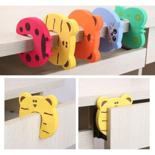 7Pcs/Lot Baby Safety Protection Cute Animal Security Card Stopper Door Newborn Care Child Finger Protection From Home Furniture