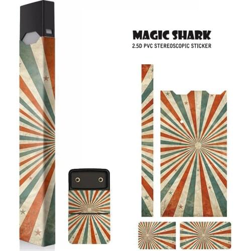 Magic Shark Fashion New Leaf Wood Print Bumpy Ultra Thin Soft Sticker Case Film for Juul Skin for Juul Cover Sticker