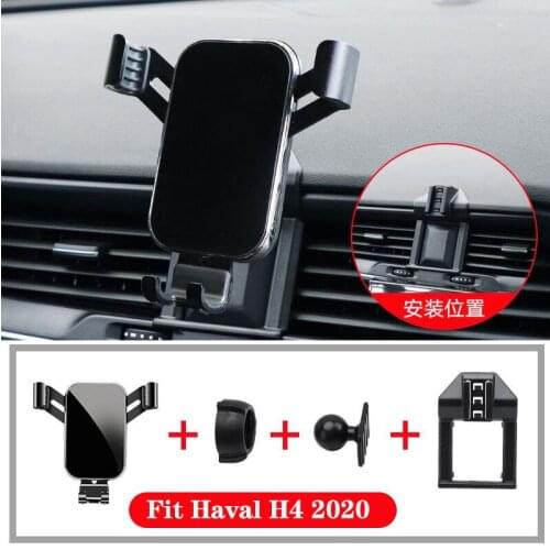 For Haval H4 2020 Car Phone Holder Stand Air Outlet Vent Clips Buckle Smartphone Wireless Charger Holder Mount Acessories