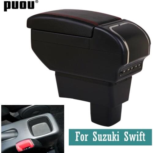 For Suzuki Swift 2005-2021 Armrest Box New Storage Center Centre Console Car Accessories Interior Retrofit Parts USB