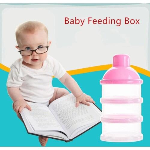Baby Milk Powder Formula Dispenser Feeding Food Container Storage Feeding Box Toxic-free for Infant Kids Three Grids Bottle Box