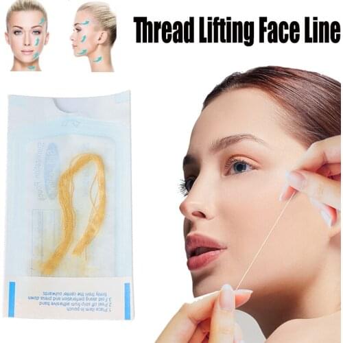 No Needle Fibroin Line Carving Essence Collagen Facial Thread Lift Anti Aging Hyaluronic Tightening Face Skin Care 12PCS/bag