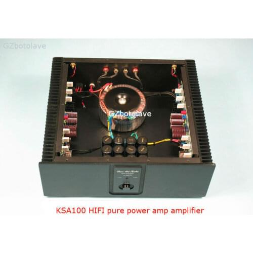 Finished KSA100 HIFI pure power amp amplifier single transformer class AB 200W+200W