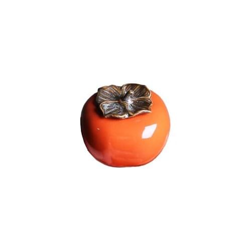 Ceramic Persimmon Tea Cans Everything Wishful Small Travel Portable Tea Sealed Cans Tea Ceremony Accessories Teaware