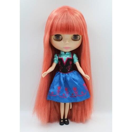 Free Shipping big discount RBL-284DIY Nude Blyth doll birthday gift for girl 4colour big eyes dolls with beautiful Hair cute toy