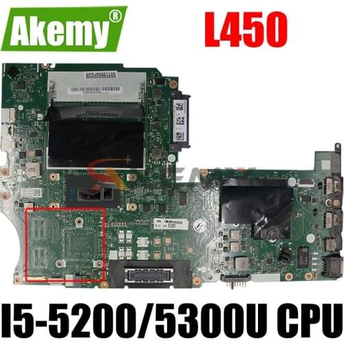 AIVL1 NM-A351 Mainboard For Lenovo Thinkpad L450 laptop motherboard With I5-5200/5300U CPU DDR3L 100% fully tested