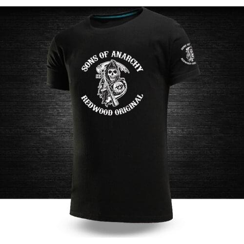 2021NEW Sons Of Anarchy Logo summer Mens Fashion Leisure Clothing Men Harajuku T Shirts For Man Short Sleeve SAMCRO Print Tops