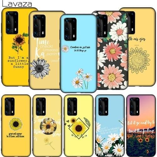 Lavaza K27 Beauty Yellow Sunflower Soft Case for Huawei Mate Nova 2 2i 3 3i 4E 5 5i 5T Smart 6 7 10 20 30 SE Pro Lite