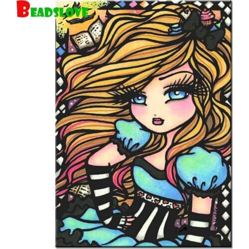 Mermaid Wall Art 5d diy diamond painting cross stitch full drill Diamond Embroidery mosaic kit abstract girl home decor