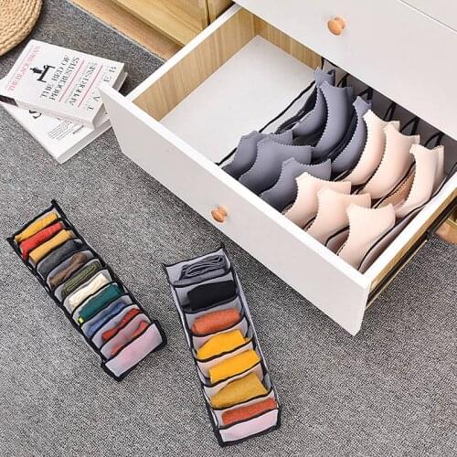Nylon Underwear Storage Box 6/7/11 Grids Socks Panties Bra Storage Drawer Net Compartment Drawer Organizers Clothing Organizer