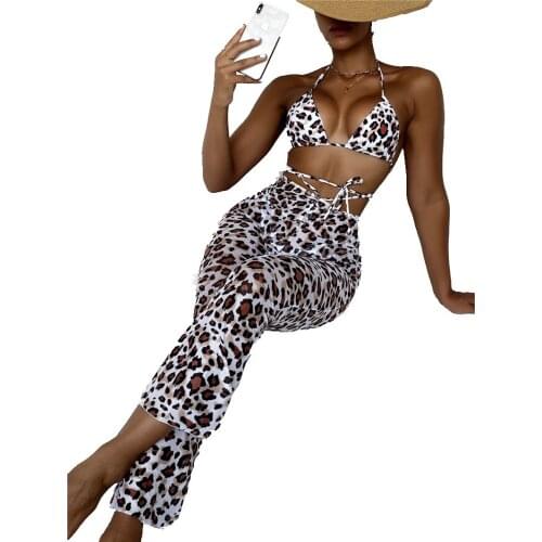 Phaixoneible Leopard Swimwear