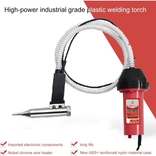 Plastic Welding Machine 220V Heat Guns Hose Welding Hot Air Torch Welding Pistol Tool with Nozzle Kit 10M Electrode 1000W