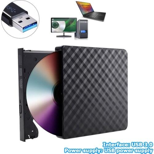 Portable USB 3.0 External DVD burner CD/DVD ROM CD RW Player Optical Drive Writer Recorder for Laptop Computer PC New