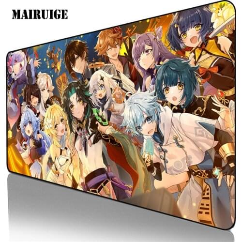 Genshin Impact Mouse Pad Computer Decoration Table Pad Gamer Room Accessories Kawaii Large XXL Anime Mousepad PC Desk Mat Carpet