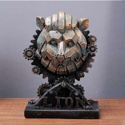 NORDIC INDUSTRIAL MACHINERY STYLE MECHANICAL LION HEAD BAR RESTAURANT WINDOW CAFE CLUB DECORATION PROPS HOME DECOR A1229
