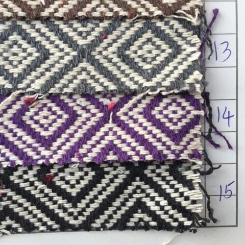 Yarn dyed Cotton and linen blend diamond canvas material fabric ZD251