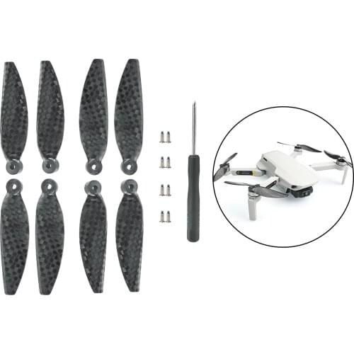 8pcs Foldable Propellers Blades for DJI Mavic Mini 2 Drone Replacement Accessory Well Balanced Props Black