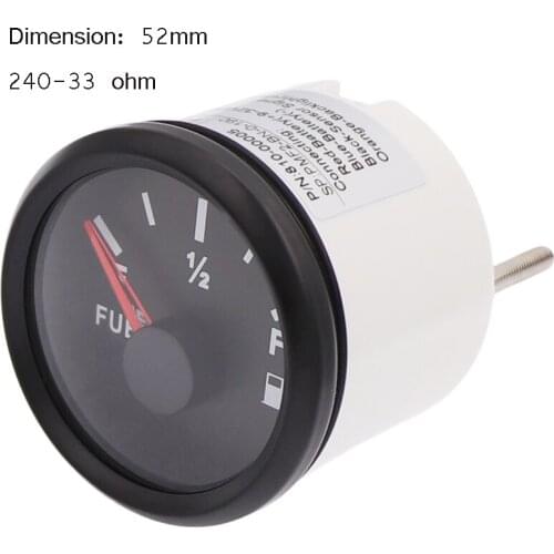 New Type 52mm Auto Fuel Level Gauges 240-33ohm Fuel Level Meters 9-32vdc Marine Fuel Gauges For Auto Camper Boat Truck Universa