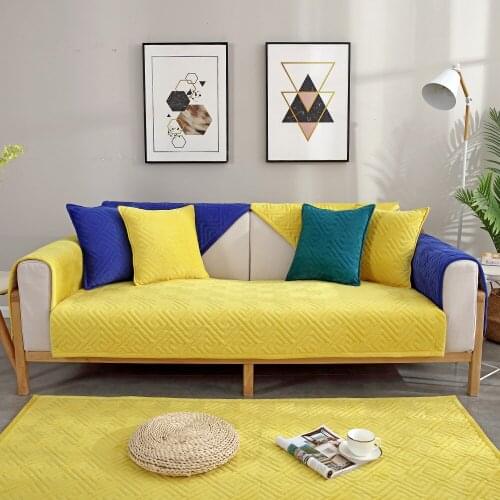 YanYangTian Crystal Velvet Sofa Cover Plaids and Covers Corner Sofa Covers Chaise Longue for Living Room