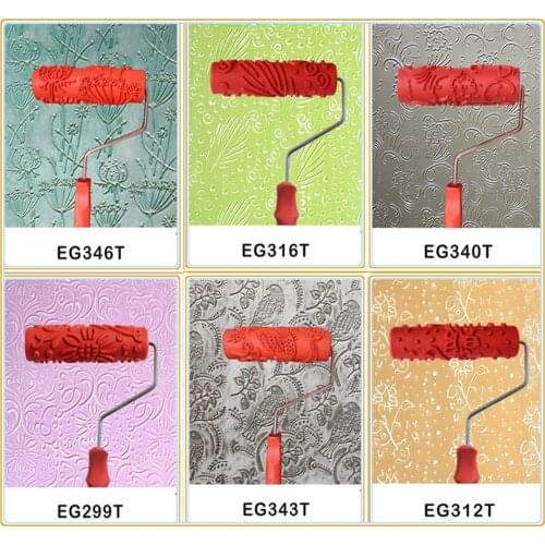 Free shipping 7inch red rubber roller wall decoration painting roller, Paint Roller for Wall Decoration Paint tools