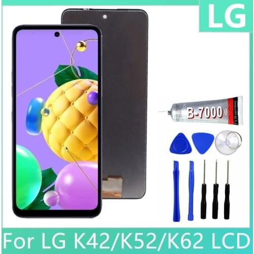 For LG K42/K52/K62 LCD Display Touch Screen Digitizer Panel Assembly With Frame Replacement Parts