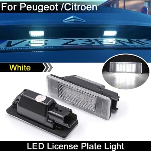 For Peugeot 106 1007 207 307 308 3008 406 407 508 607 For Citroen Berlingo C2 C3 C4 C5 C6 C8 LED License Number Plate Light