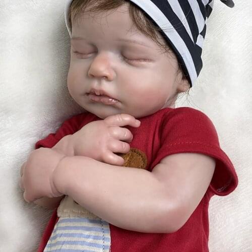 50cm Reborn Baby Dolls Newborn Baby Sleeping Loulou Kids Doll Birthday Christmas Gift
