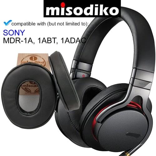 Misodiko [Upgraded Sheepskin Leather] Replacement Ear Pads Cushion for Sony MDR1A MDR-1A, MDR-1ABT, MDR-1ADAC Headphones Earpads