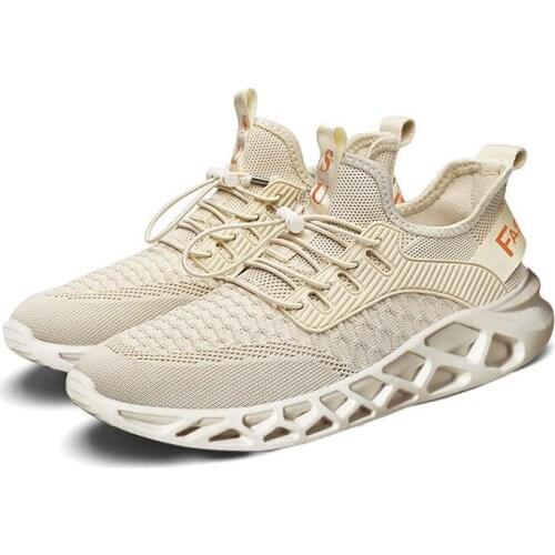 2021 Early Autumn Brand Men Mesh Casual Shoes Mens Breathable Light Outdoor Casual Shoes Men Black Beige Mesh Shoes Size 39-44