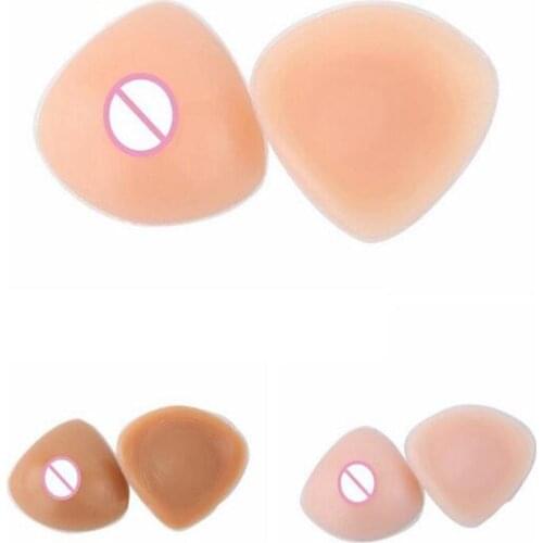 NEW Silicone Breast Forms Fake Boobs Crossdresser Transvestite Triangle Breasts Suit For Drag Queen Postoperative Mastectomy