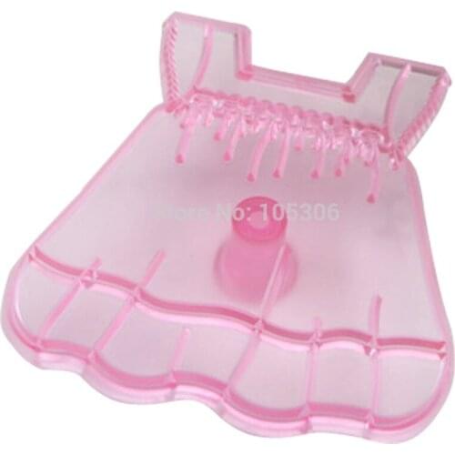NPC Plastic Fondant Baby Dress Mold Sugar Craft Skirt Plunger Cutter Lovely Cookie Cutter Cake Decorating Tools Color Pink