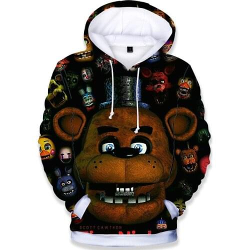 Wholesale Kids hoodies sweatshirts FNAF 3D Print Hoodie sweatshirt Boy Girls Outwear Jacket Coat Cartoon Pullover Tops Sweater