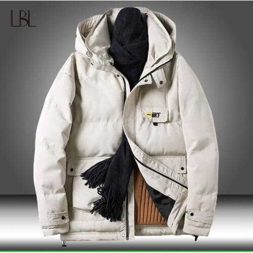 Men Parka Winter Casual Warm Thick Jacket Coat Mens New Autumn Outwear Windproof Hat Parkas Jacket High Quality Thermal Overcoat