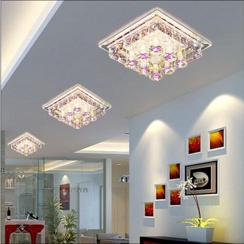 Crystal LED Ceiling Light Modern LED Crystal Lamp Aisle Corridor Light Porch Hall LED Ceiling Lighting WY518