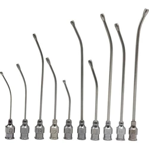 Stainless steel gastric applicator Syringe nozzle rats and mice/parrots/birds/poultry livestock/pets Elbow needle 1 Pcs
