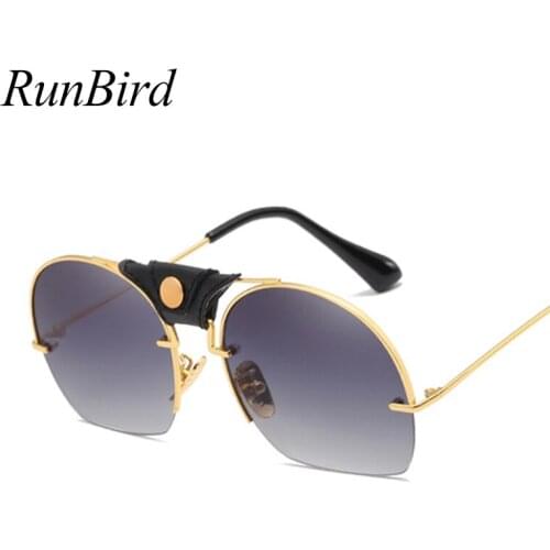 Half Metal Frame Men Sunglasses Classic Retro Vintage Sun glasses Women Brand Designer Sunglasses Women Top Quality UV400 1519T