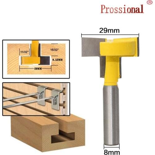 Woodworking T-Slot & T-Track Slotting Router Bit - 8" 8'' Shank For Chisel Cutter