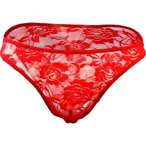 Men panties underwear Fashion Sexy Full lace Strap Mens Underwear Sexy Lingerie male briefs calzoncillos transparentes hombre