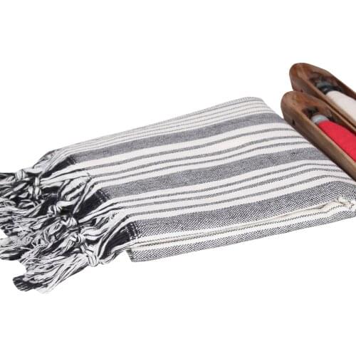 Turkish 100% Cotton Woven Peshtemal Towel-Fringed Artisan Fouta Beach Bath Soft Boho Towel