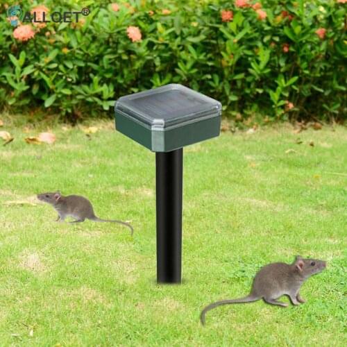 Solar Powered Pest Repellent Lamp Ultrasonic Sonic Mouse Mole Insect Pest Rodent Repellent LED Light Repeller Outdoor Lamp