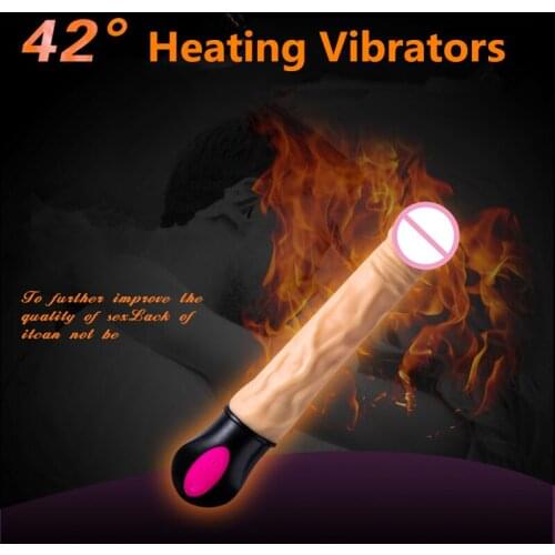 Smart Sex Toy Heating Vibrator Vibrating Silicone Fake Dildos Stimulator Vagina G-spot Clitoris Massager Real Penis for Woman