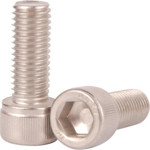 50Pcs Hexagon Screw M2m2.5m3m4m5m6m8m10 Stainless Steel 304 Cup Head Cylinder Head Screw Screw Screw Screw